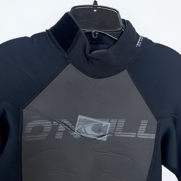 O’Neill Wetsuit Men Medium Hammer 2/1 mm Short Sleeve Spring Suit Black Back Zip - Picture 3 of 9